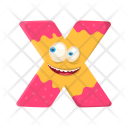 پیش‌نمایش فایل letter-x-monster از پک حروف الفبا بامزه و هیولاها اعداد