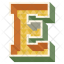 پیش‌نمایش فایل alphabet-letter-e از پک حروف الفبا سه‌بعدی و اعداد