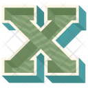 پیش‌نمایش فایل alphabet-letter-x از پک حروف الفبا سه‌بعدی و اعداد