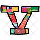 پیش‌نمایش فایل alphabet-letter-v-1 از پک مجموعه وکتور حروف الفبا و اعداد