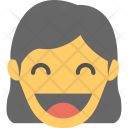 پیش‌نمایش فایل girl-laughing از پک مجموعه آیکن تخت شکلک‌ها – شماره ۴