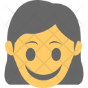 پیش‌نمایش فایل girl-smiling-4 از پک مجموعه آیکن تخت شکلک‌ها – شماره ۴