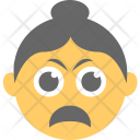 پیش‌نمایش فایل depressed-woman-face از پک مجموعه آیکن تخت شکلک‌ها – شماره ۶