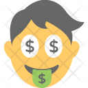 پیش‌نمایش فایل dollar-eyes-emoji-8 از پک مجموعه آیکن تخت شکلک‌ها – شماره ۶
