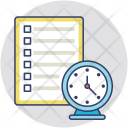 پیش‌نمایش فایل project-time از پک مجموعه آیکن تخت گرد کسب‌وکار – شماره ۱