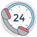 پیش‌نمایش فایل 24-hours-service-10 از پک مجموعه آیکن تخت گوشه‌گرد خرید و تجارت – شماره ۲