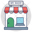 پیش‌نمایش فایل my-shop-1 از پک مجموعه آیکن تخت گوشه‌گرد خرید و تجارت – شماره ۲