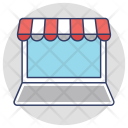 پیش‌نمایش فایل online-marketplace-12 از پک مجموعه آیکن تخت گوشه‌گرد خرید و تجارت – شماره ۲