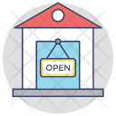 پیش‌نمایش فایل open-shop-5 از پک مجموعه آیکن تخت گوشه‌گرد خرید و تجارت – شماره ۲