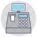 پیش‌نمایش فایل cash-register-59 از پک مجموعه آیکن تخت گوشه‌گرد خرید و تجارت – شماره ۱