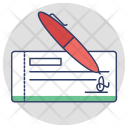 پیش‌نمایش فایل cheque-signing-4 از پک مجموعه آیکن تخت گوشه‌گرد خرید و تجارت – شماره ۱
