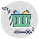 پیش‌نمایش فایل grocery-shopping از پک مجموعه آیکن تخت گوشه‌گرد خرید و تجارت – شماره ۱