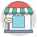 پیش‌نمایش فایل open-shop-6 از پک مجموعه آیکن تخت گوشه‌گرد خرید و تجارت – شماره ۱