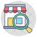 پیش‌نمایش فایل search-marketplace از پک مجموعه آیکن تخت گوشه‌گرد خرید و تجارت – شماره ۱