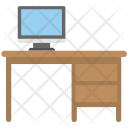 پیش‌نمایش فایل employee-desk-12 از پک مجموعه آیکن تخت دفتر کار و اینترنت – شماره ۱