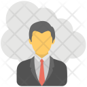 پیش‌نمایش فایل cloud-businessman از پک مجموعه آیکن تخت دفتر کار و اینترنت – شماره ۳