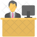 پیش‌نمایش فایل employee-desk-13 از پک مجموعه آیکن تخت دفتر کار و اینترنت – شماره ۳