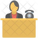 پیش‌نمایش فایل receptionist-52 از پک مجموعه آیکن تخت دفتر کار و اینترنت – شماره ۳
