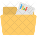 پیش‌نمایش فایل statistics-folder از پک مجموعه آیکن تخت دفتر کار و اینترنت – شماره ۳