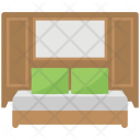 پیش‌نمایش فایل bedroom-interior از پک مجموعه آیکن رنگی تخت مبلمان – شماره ۲