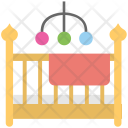 پیش‌نمایش فایل baby-crib-11 از پک مجموعه آیکن رنگی تخت مبلمان – شماره ۱