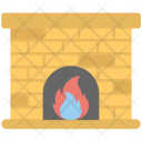 پیش‌نمایش فایل fireplace-199 از پک مجموعه آیکن رنگی تخت مبلمان – شماره ۱