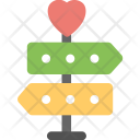 پیش‌نمایش فایل signpost-with-heart-sign از پک مجموعه آیکن تخت عشق و عاشقانه – شماره ۲