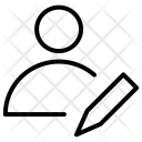 پیش‌نمایش فایل edit-user-10 از پک مجموعه آیکن وکتور دورخط رابط کاربری