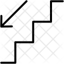 پیش‌نمایش فایل downstairs-11 از پک مجموعه آیکن وکتور دورخط رابط کاربری