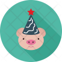 پیش‌نمایش فایل pig-195 از پک مجموعه رنگ‌های تخت آیکن کریسمس