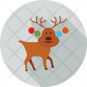 پیش‌نمایش فایل reindeer-255 از پک مجموعه رنگ‌های تخت آیکن کریسمس