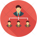 پیش‌نمایش فایل company-hierarchy از پک مجموعه آیکن تخت رنگی کسب‌وکار