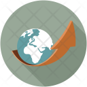 پیش‌نمایش فایل global-growth از پک مجموعه آیکن تخت رنگی کسب‌وکار