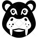 پیش‌نمایش فایل hippo-face از پک مجموعه آیکن وکتور چهره‌ها حیوان