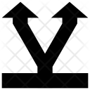 پیش‌نمایش فایل arrow-through-up از پک مجموعه آیکن وکتور فلش‌ها