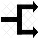 پیش‌نمایش فایل arrow-split از پک مجموعه آیکن وکتور فلش‌ها