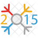 پیش‌نمایش فایل new-year-2035 از پک مجموعه آیکن خطی رنگی کریسمس