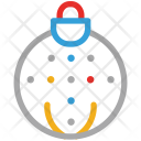 پیش‌نمایش فایل bauble-289 از پک مجموعه آیکن خطی رنگی کریسمس