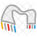 پیش‌نمایش فایل muffler-13 از پک مجموعه آیکن خطی رنگی پوشاک
