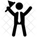 پیش‌نمایش فایل man-holding-flag-1 از پک مجموعه آیکن منبع انسان