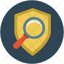 پیش‌نمایش فایل shield-with-magnifier از پک مجموعه آیکن تخت امنیت