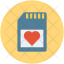 پیش‌نمایش فایل sim-card-with-heart از پک مجموعه آیکن تخت عشق و عاشقانه