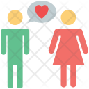 پیش‌نمایش فایل lovers-chatting از پک مجموعه آیکن وکتور ولنتاین