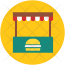 پیش‌نمایش فایل burger-stall از پک مجموعه آیکن وکتور طراحی مواد غذا
