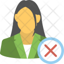پیش‌نمایش فایل female-employee-terminated از پک مجموعه آیکن تخت منابع انسانی – شماره ۱