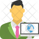 پیش‌نمایش فایل online-businessman از پک مجموعه آیکن تخت منابع انسانی – شماره ۲