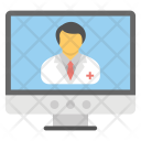 پیش‌نمایش فایل online-doctor-2 از پک مجموعه آیکن تخت پزشکی و سلامت – شماره ۱