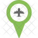 پیش‌نمایش فایل airport-location-pin از پک مجموعه آیکن تخت سفر و تعطیلات – شماره ۲