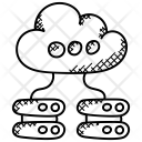 پیش‌نمایش فایل cloud-database-69 از پک مجموعه آیکن دودل میزبانی وب