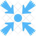 پیش‌نمایش فایل pointing-center-arrows-3 از پک فلش‌ها